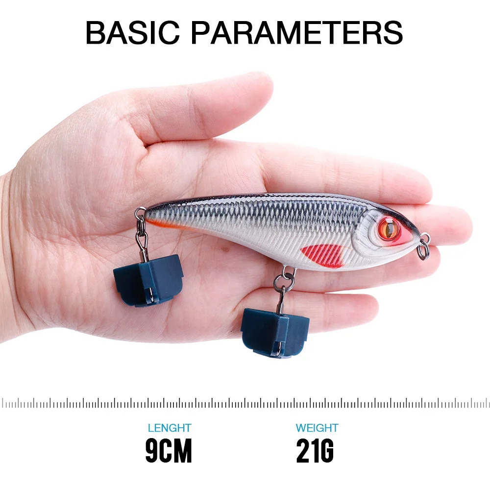 TREHOOK 21g 9cm Jerkbait Rattlin Vib Fishing Lure Sinking Wobblers Pike Artificial Lures For Tackle Jerk Bait Pesca 241024