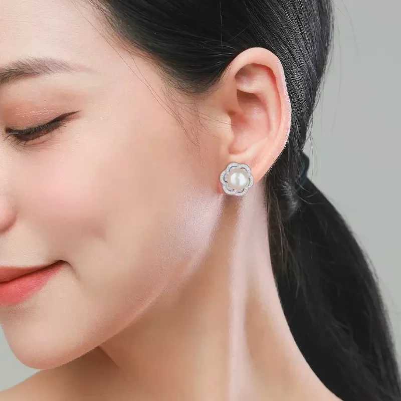 CAOSHI Delicate Simulated Pearl Stud Earrings for Women Silver Color Jewelry for Engagement Ceremony Elegant Lady AccessoriesX241023