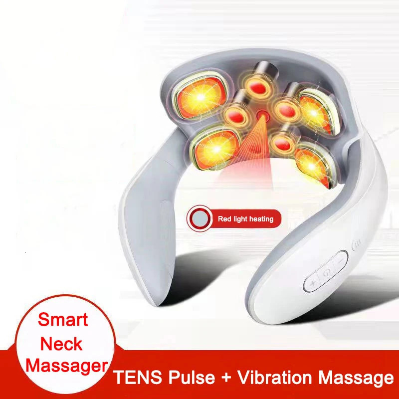 Smart Neck Massager Low Frequency Pulse Cervical Electric Massagers Relaxation Physiotherapy Compress Vibration Massage 241024