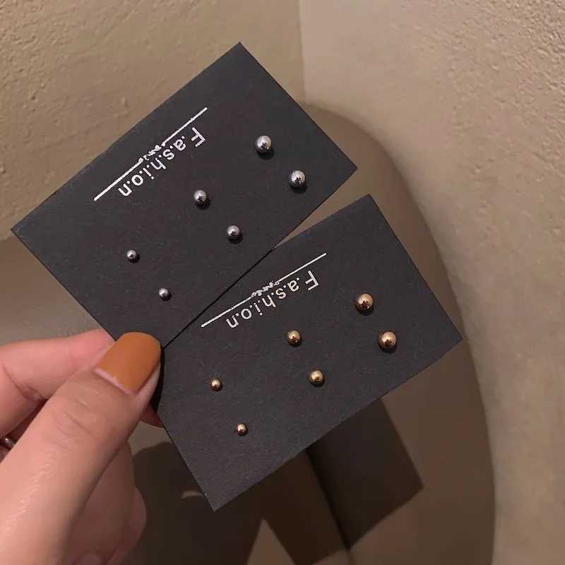 6 classic small ball earrings suitable for women classic round pearl bead earrings Accor fashion jewelry gifts W241023