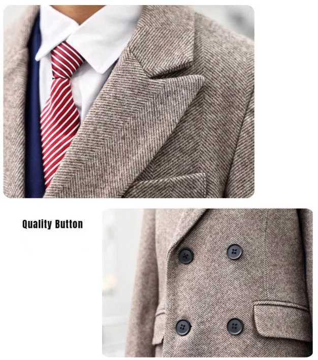 Childrens winter warm wool coat boys and girls windproof outdoor long jacket school childrens foam birthday Par photography wool coat W241023