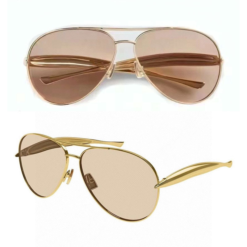 Sunglasses for women Quality Metal Frame Men Fashion New style Oversized glasses 1305 chunky sardine mirror legs Outdoor protection designer sunglasse