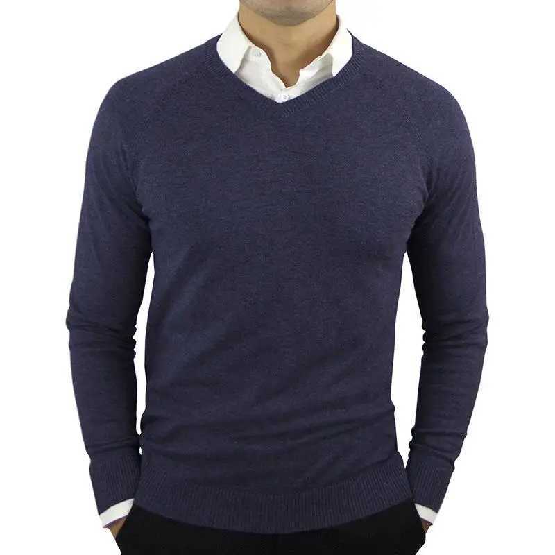 2022 High Quality New Fashion Brand Woolen Knit Pullover V Neck Sweater Black for Men Autum Winter Casual Jumper Men Clothes 2Xl LX241024