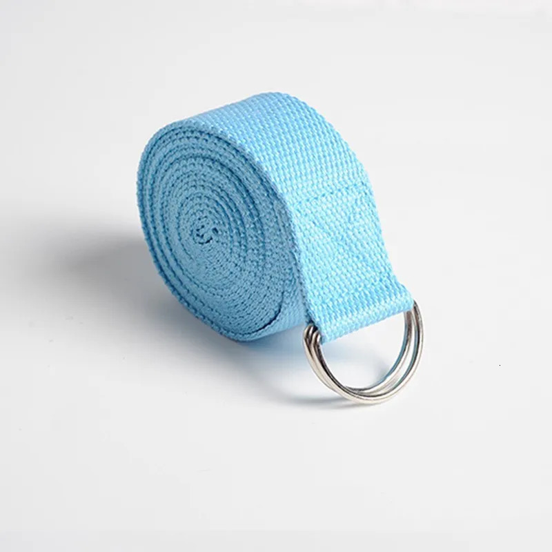 Yoga Strap Cotton Exercise Belt Adjustable Woven Stretch DRing Buckle Fitness Stretching Bands Pilates Rope 18338cm 241024