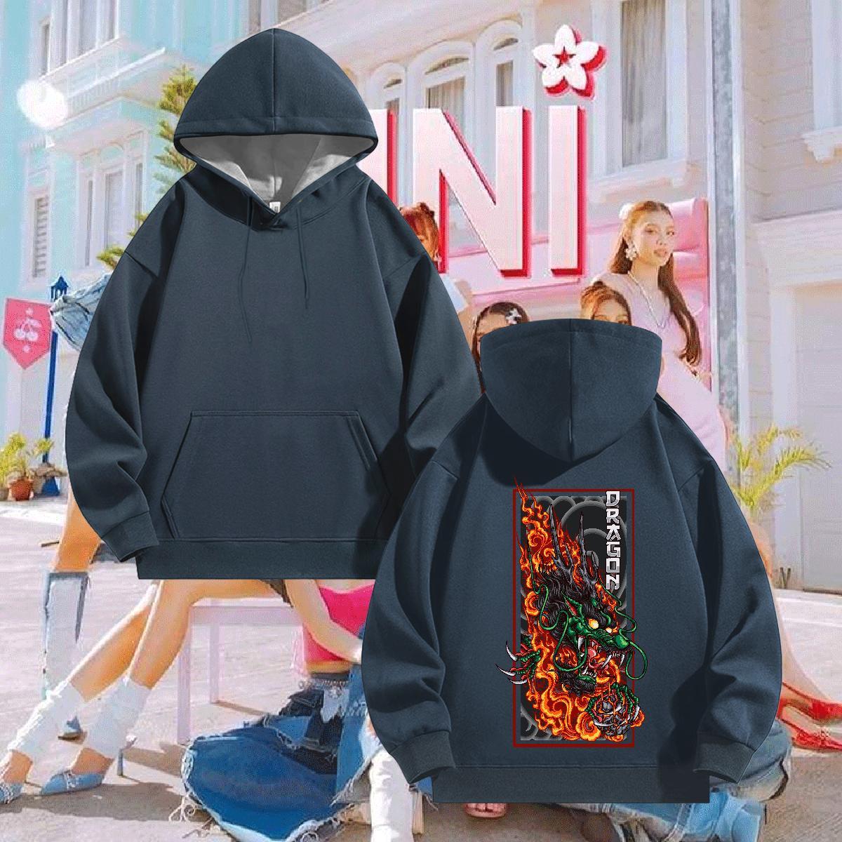 Fashion Mens Hoodie Cartoon Print TOP Quality Men's Hooded Sweatshirt Pullover Hoodie Home Outdoor Velvet Thick Drawstring Long Sleeve