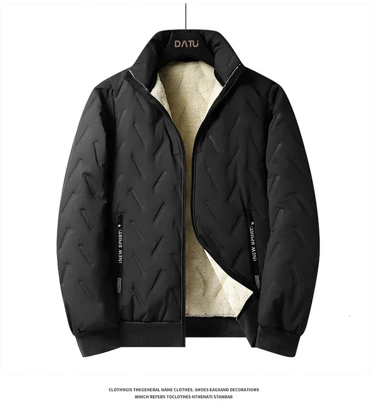 7XL Parka Jacket Set Mens Winter Track Set Warm Cashmere Wool Lining 2-piece JacketPants Sweater Set 241024