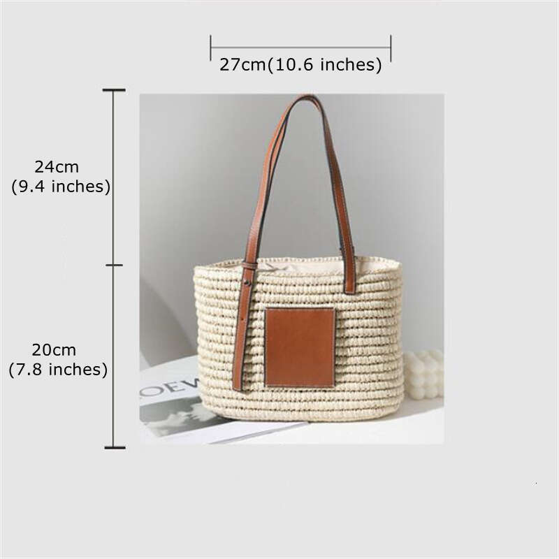 Designer Bag 2024 New Hand-made Straw Handbag Fashion One-shoulder Bag for Women Square Rattan Bag All-match Shopping Bag IL00609 tote bag purse luxur