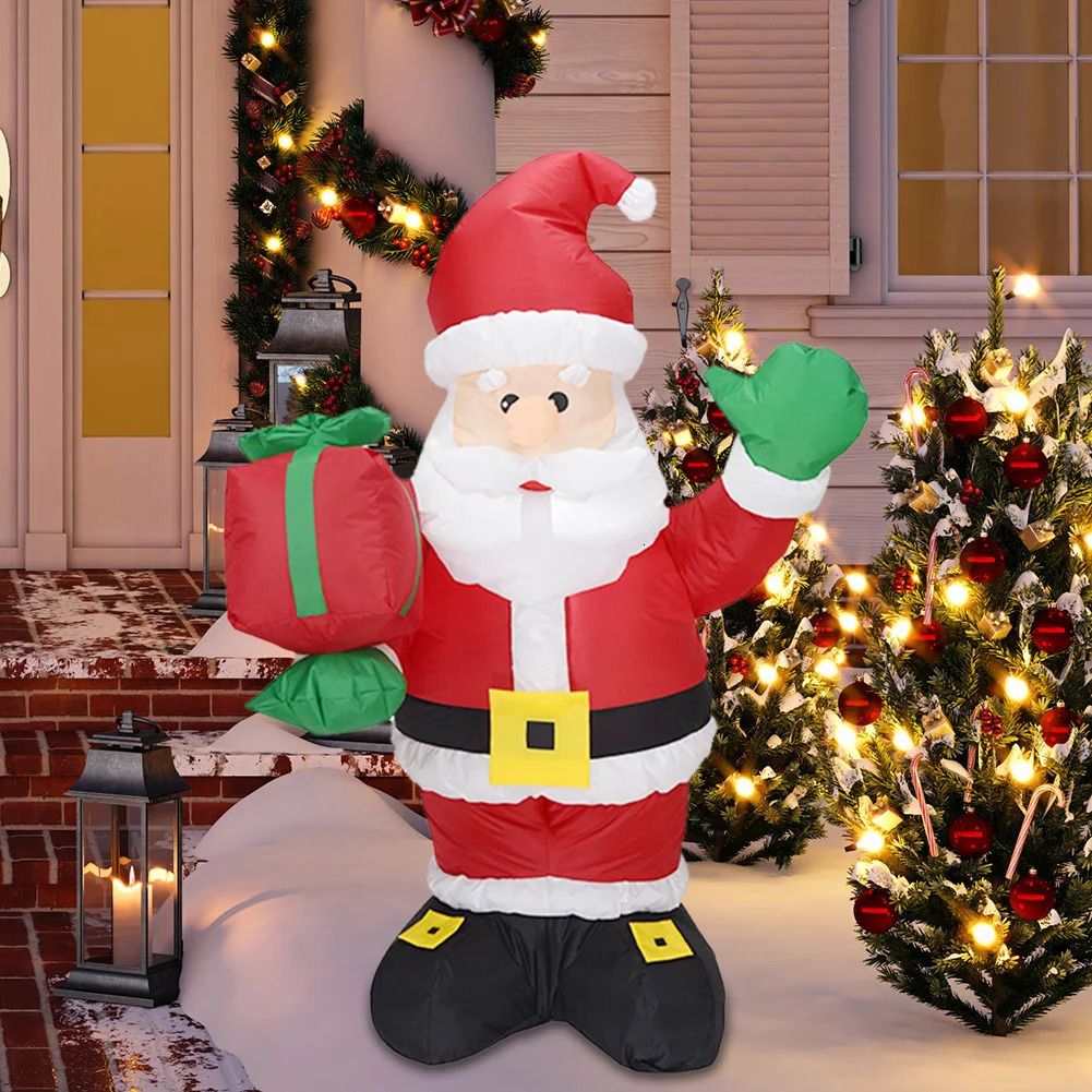 Christmas inflatable luminous snowman Santa Claus LED lights Christmas party indoor and outdoor inflatable toys garden Christmas decoration 241024