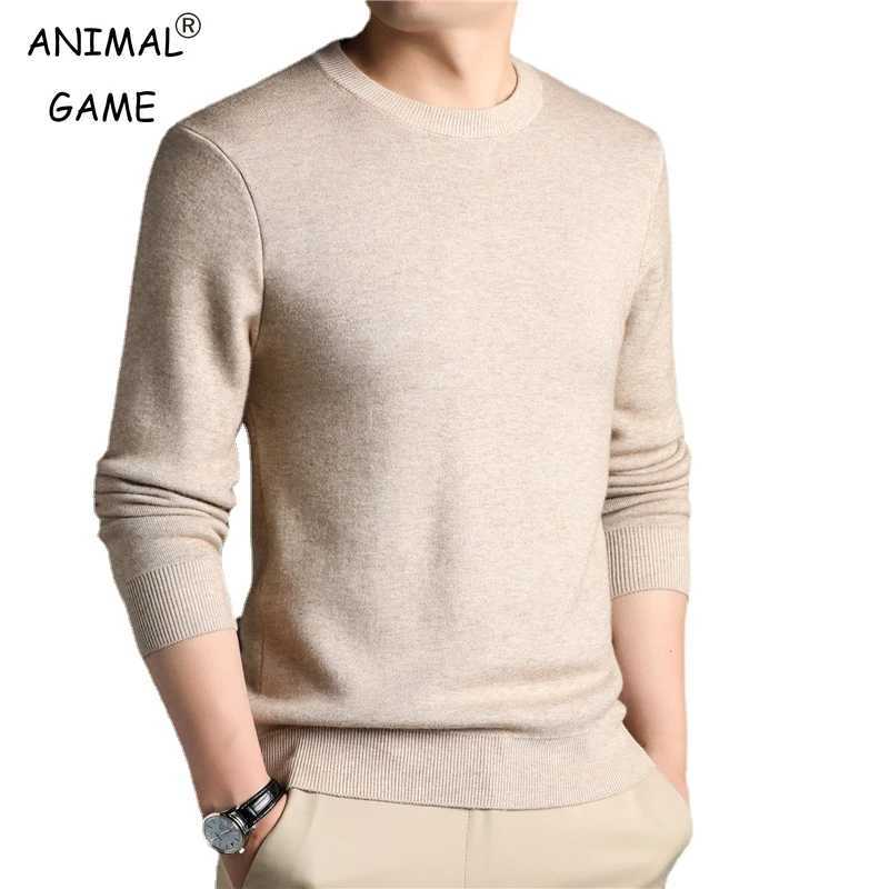 Mens Winter Solid Color Knitted Sweater Casual Comfortable Tops Vintage Sweatshirts Loose Basic Round Neck Autum Sweatwear LX241024