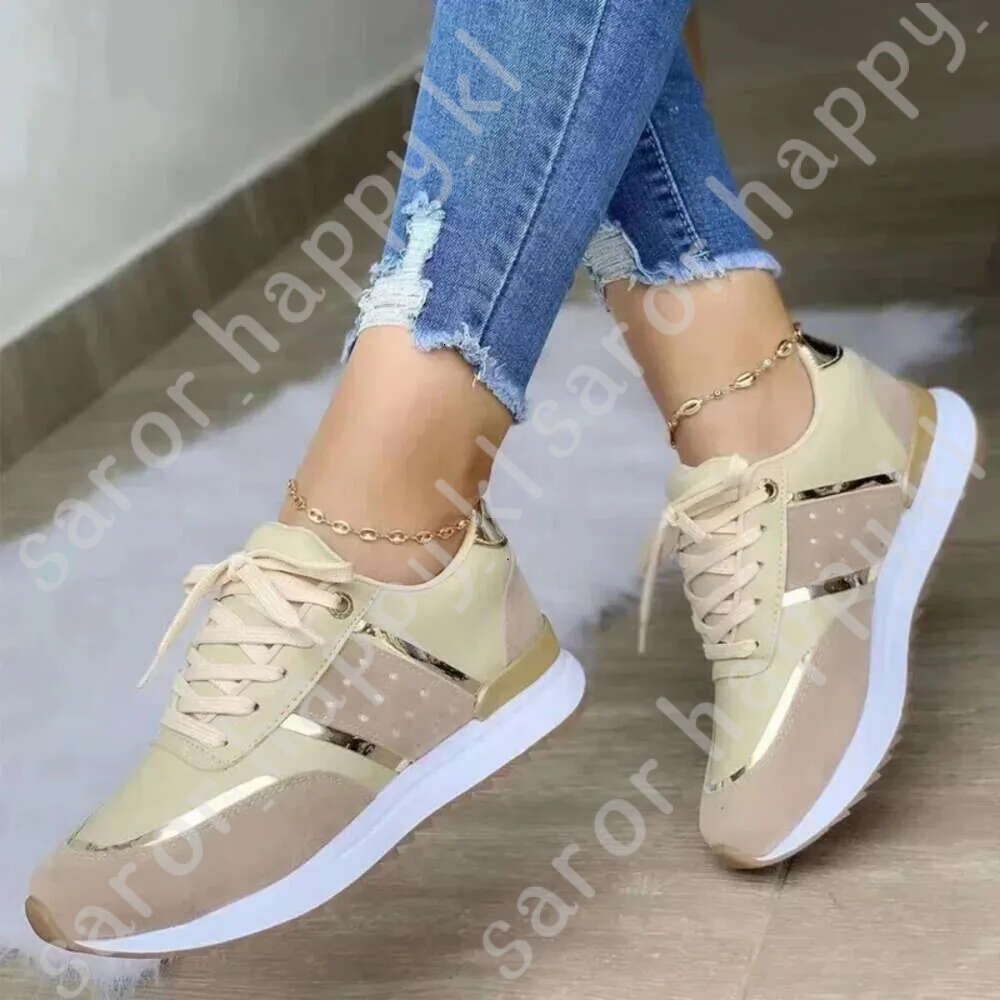 Designer Shoes Sneakers Women Platform Leather Patchwork Woman Casual Shoes Sport Ladies Outdoor Running Vulcanized Shoes 470