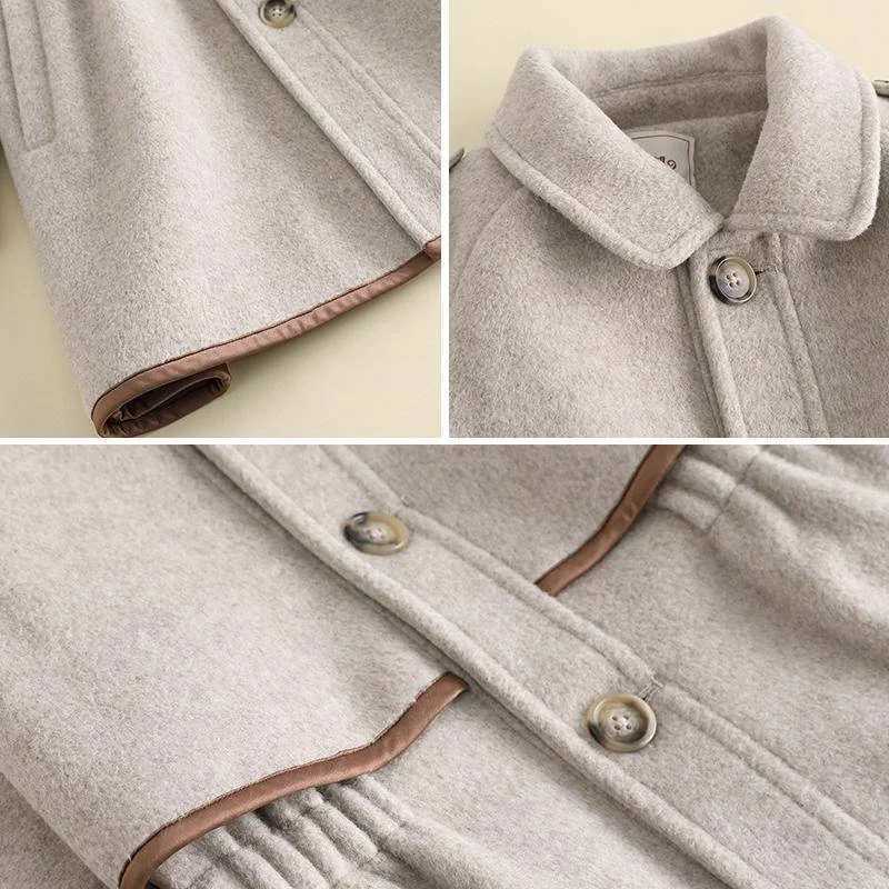 Fashion Winter Girls Wool Coat 2023 New Thick Warm Coat Childrens Clothing Windproof Wool Jacket Teen Girls Long Coat W241023