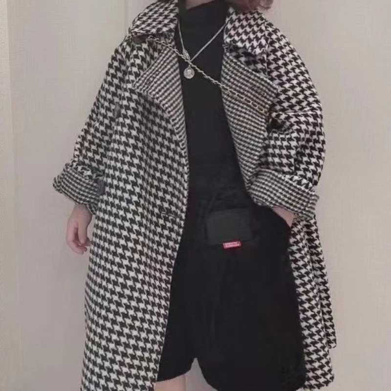 Womens wool coat jacket cotton coat windshield 2023 long warm thick velvet winter autumn youth clothing W241023