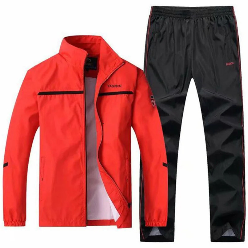 Mens sportswear autumn 2-piece set mens jacketpants sportswear mens jogging training sportswear 241024