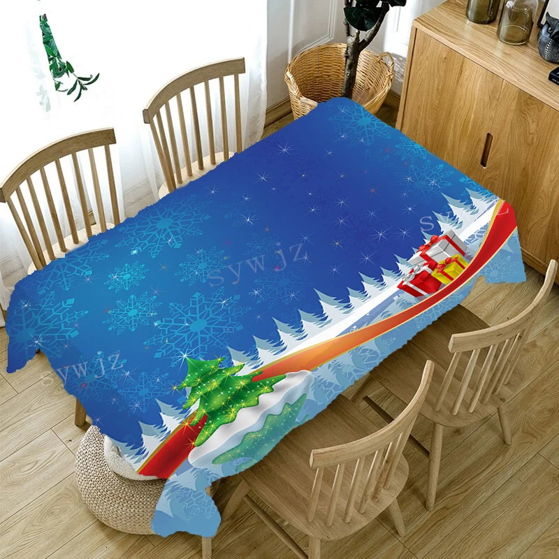 Christmas decoration accessories living room kitchen dining table tablecloth rectangular waterproof coffee table mat 241024
