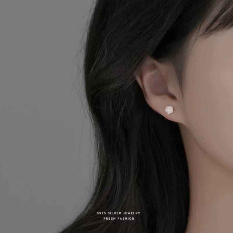 2024NEW S925 Sterling Silver pin flower stud earrings Noble romantic style suitable for banquet gifts and partiesX241023