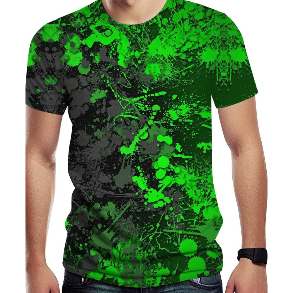 Mens T shirt Men's Novelty T Shirt Graffiti Print Summer Fashion T-Shirt tee Casual tops summer clothes Fashionable and cool