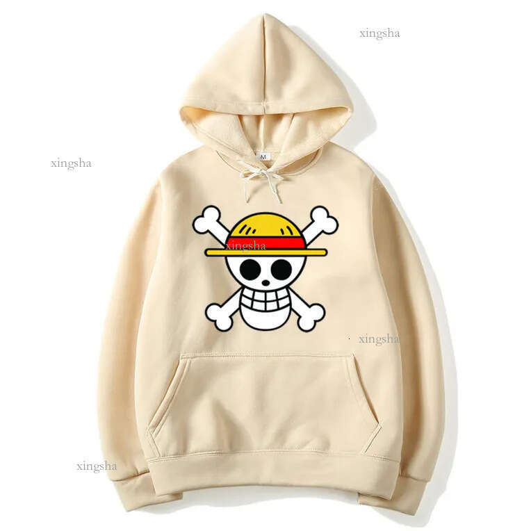 Men's Anime One Piece Luffy Fleece Hoodie Women Winter Manga Sweatshirts Boy Girl Clothes,Drop Ship LJ201222