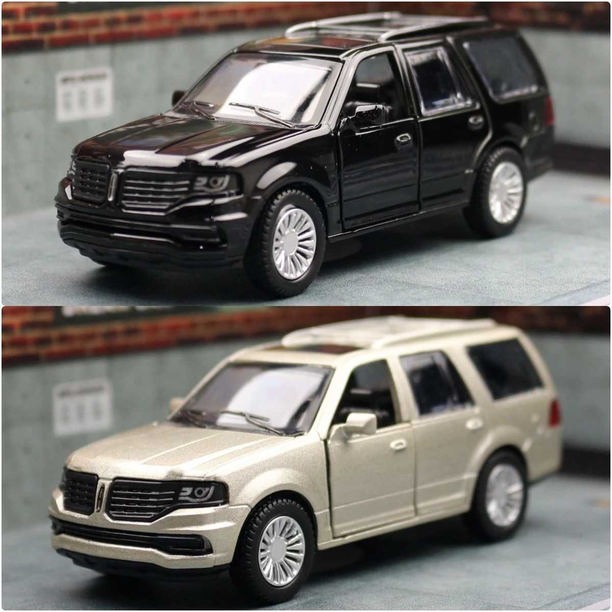 1/46 Lincoln Navigator SUV Childrens Toy Car Model Die Casting Metal Car Micro Pullback Series Gift Box X241024