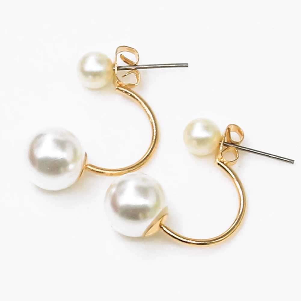 Fashion earrings double-sided earrings crystal ball earrings womens pearl earrings customized earrings 1 pair W241023
