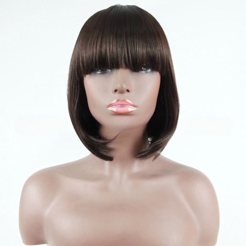 Wigs for women African foreign trade chemical fiber wigs BOBO short straight hair with bangs