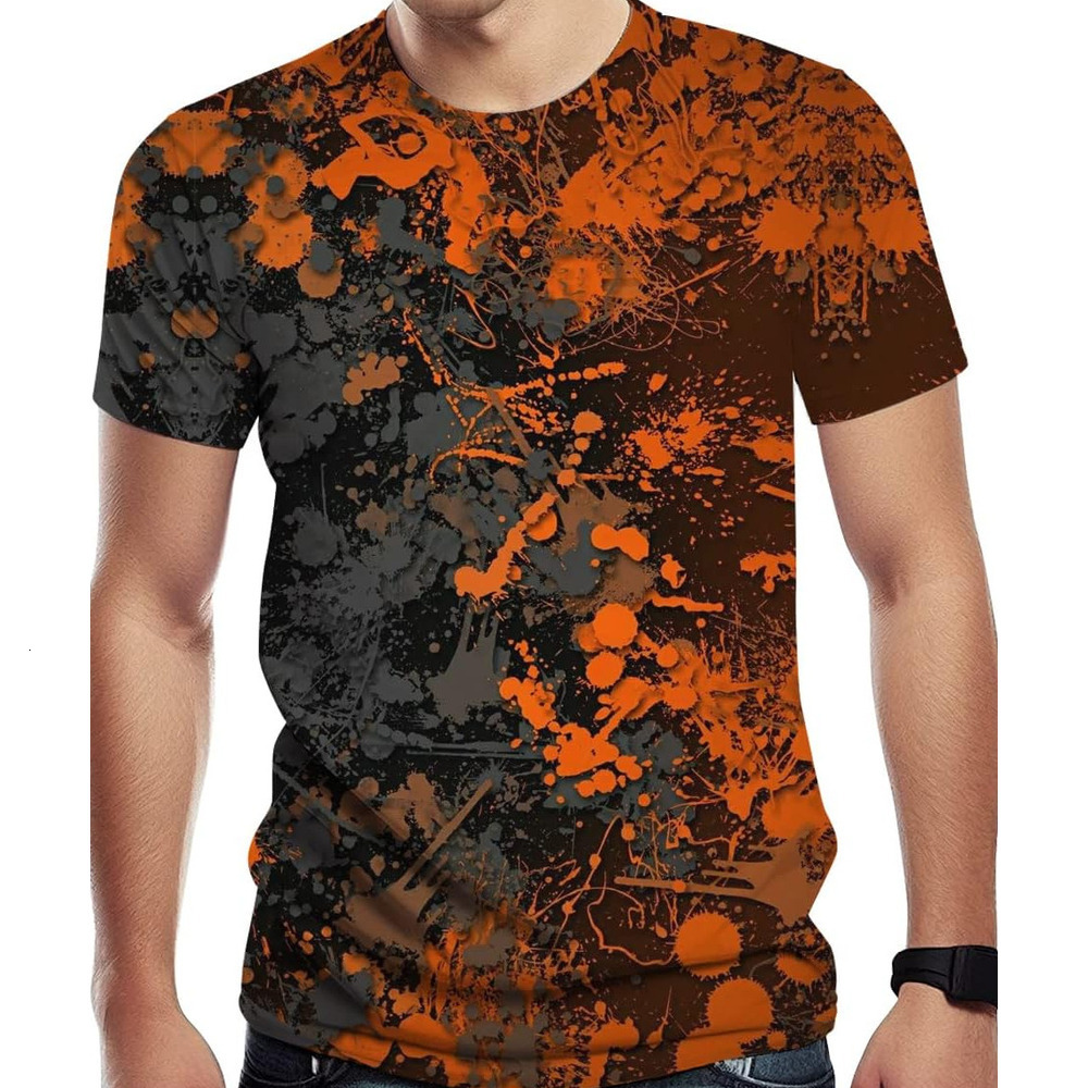 Mens T shirt Men's Novelty T Shirt Graffiti Print Summer Fashion tee Casual tops summer clothes cool