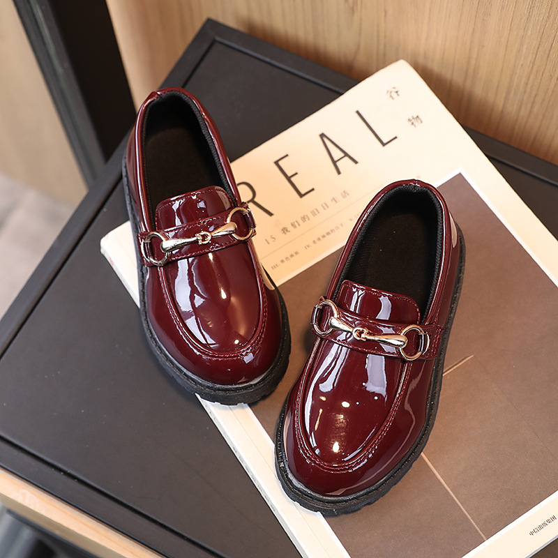 Athletic Outdoor Kids Toddler Patent Leather Shoes British Style Children Slip on Loafers Littlesprouts for Girl Boy Student Performance Shoes Sizes 2