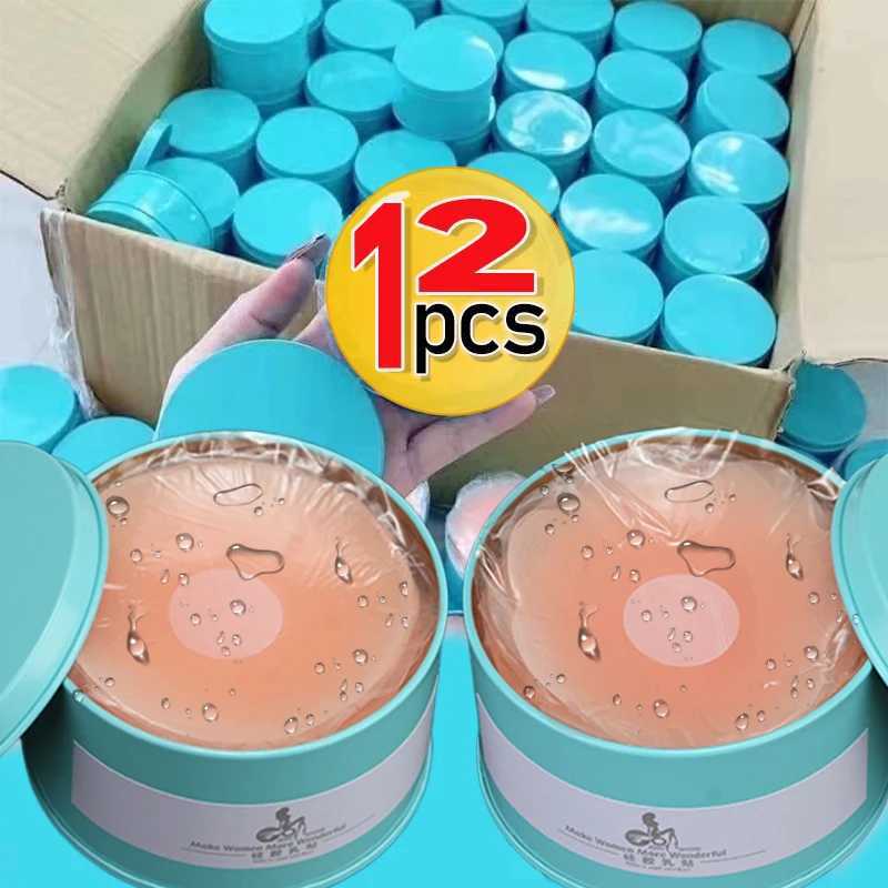 12pcs/Box Silicone Nipple Cover Reusable Women Breast Petals Push Invisible Bras Pasties Bra Padding Sticker Patch Adhesive PadsXJ241024