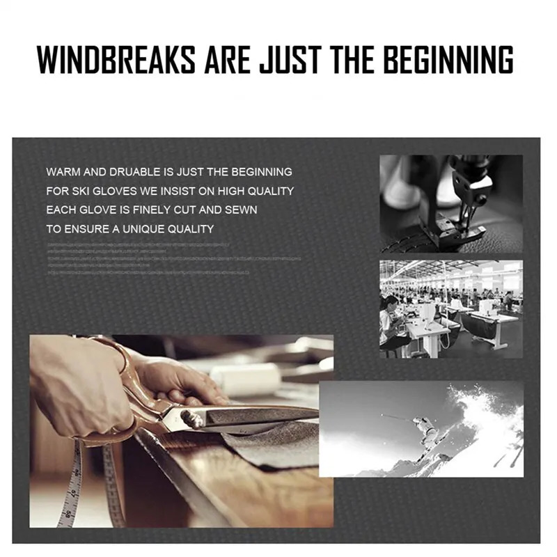 Men Winter Ski Gloves Waterproof Windproof Outdoor Sport Cycling Bike Bicycle Motorcycle Hiking Camping Hand Warm 241024