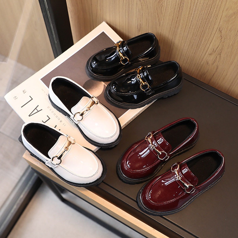 Athletic Outdoor Kids Toddler Patent Leather Shoes British Style Children Slip on Loafers Littlesprouts for Girl Boy Student Performance Shoes Sizes 2