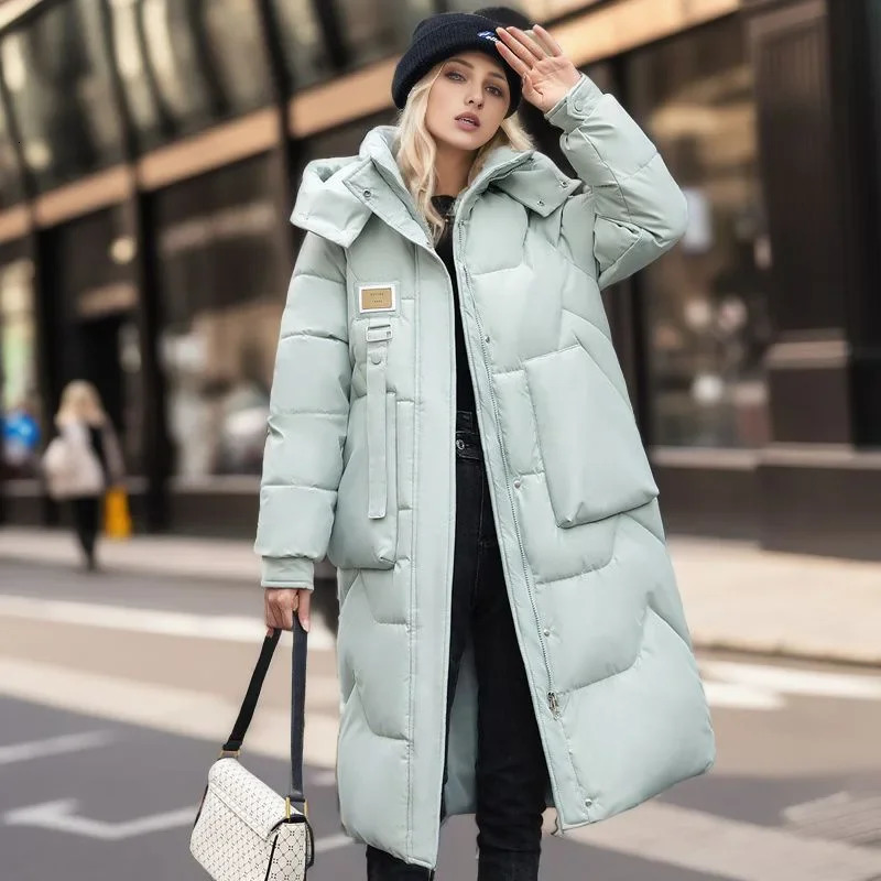 Long Parka Down Jacket Womens Winter Thick Womens Jacket Long Coat Winter Coat Warm Inflatable Jacket Womens Coat 241024