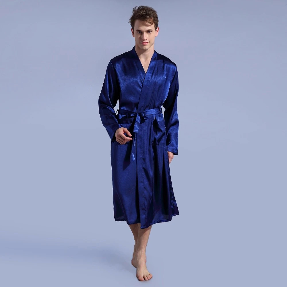 Groom Robe Emotion Silk Soft Home Bathrobe Nightgown Mens Kimono Customization Name and Date Personalized Wedding Party 241023