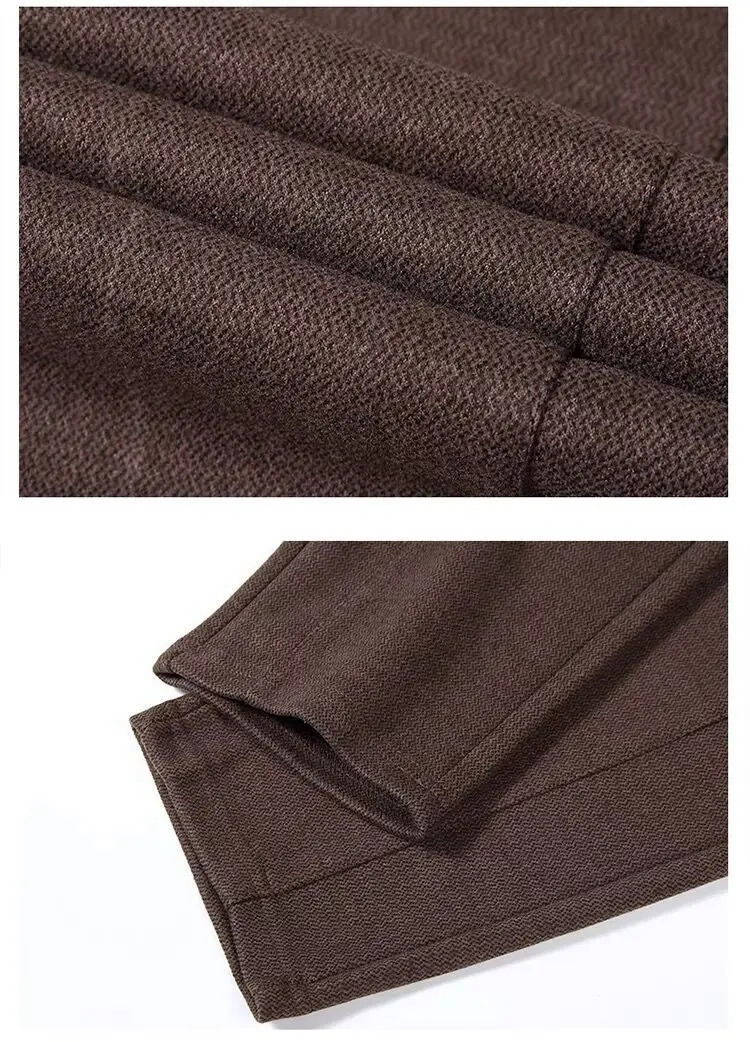 Thick Velvet Elastic Waist Hare Pants Womens High Waist Loose Middle Aged Pocket Fashion Solid Loose Pants 241023