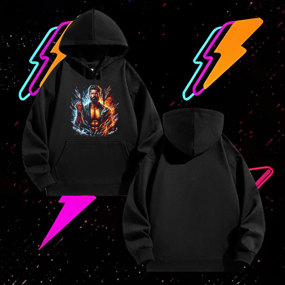 Brand Unisex Sweatshirts Breathable Long Sleeve Comfortable Mens Hoodie Anime Print Top Pullover Hoodie Anime Printing Street Tech Fleece