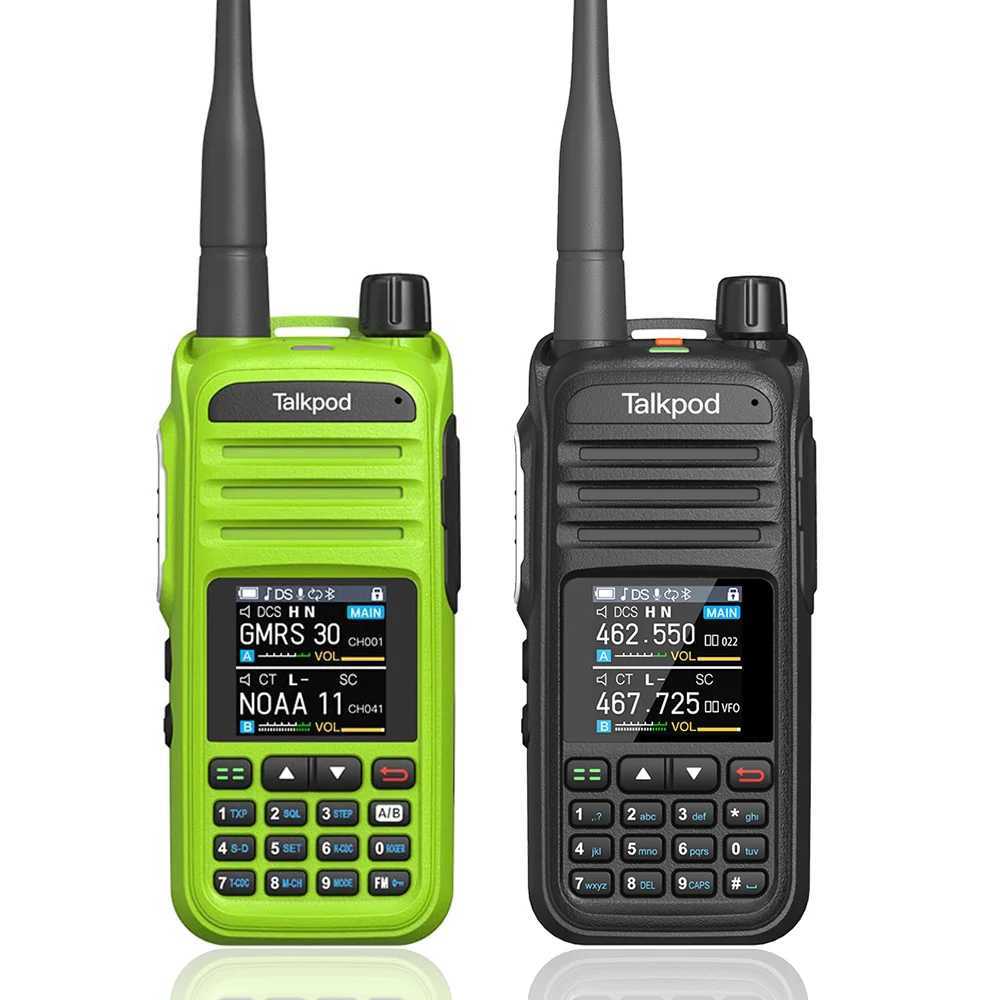Interphone Talkpod A36Plus Walkie Talkie 5W Portable Ham CB Radio AM FM VHF UHF 7-Band NOAA Weather Receive Transceiver Two Way Radio Z241024