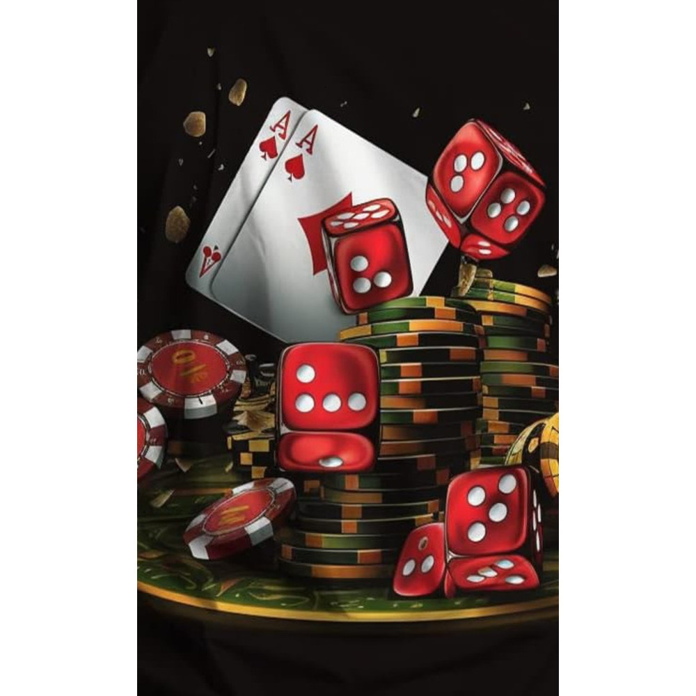 Mens T shirt Casino Chips and Poker Print T-Shirts Casual Novelty Top for Casual tops summer clothes breathable