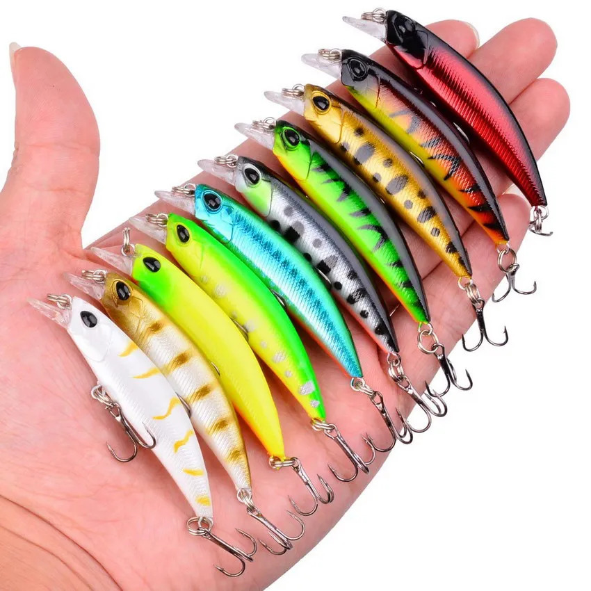 358 Pcs of Random Fishing Lure Set High Quality Swimming Bait Minnow Mini Crank Wobble Crankbait Artificial 241024