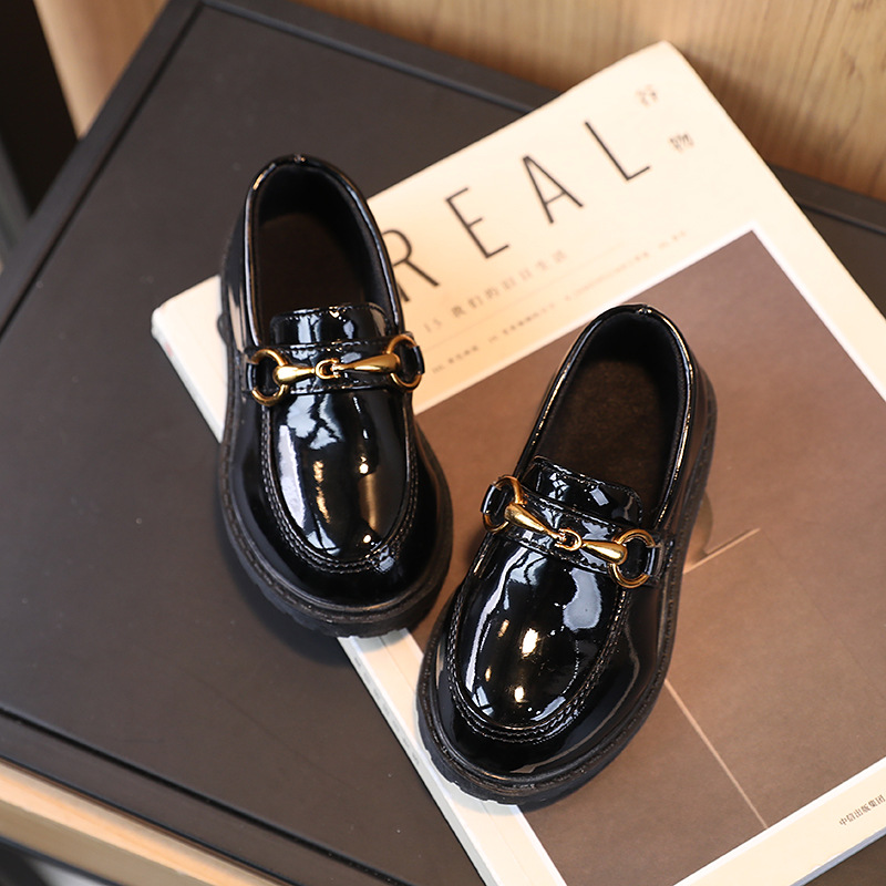 Athletic Outdoor Kids Toddler Patent Leather Shoes British Style Children Slip on Loafers Littlesprouts for Girl Boy Student Performance Shoes Sizes 2