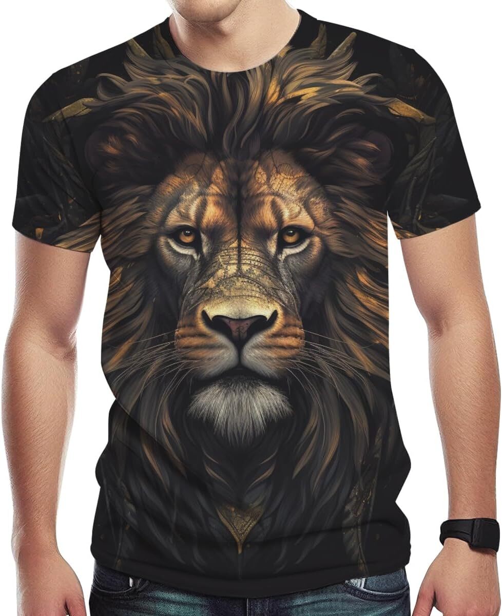 Mens T shirt Men's Novelty Graphic Print in Front and Back tee Casual tops summer clothes Fashionable and cool