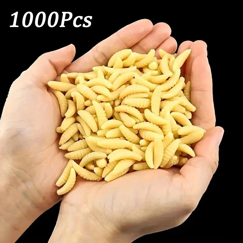 Wholesale 2cm 03g Maggot Soft Fishing Lure Silicone Smell Grub Worms Artificial Fishy Bait 100050030020010050PCS 241024
