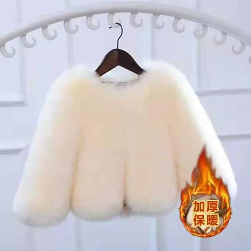 Girls winter jacket new winter childrens fashion clothing girls faux fur top fur coat childrens fur coat W241023