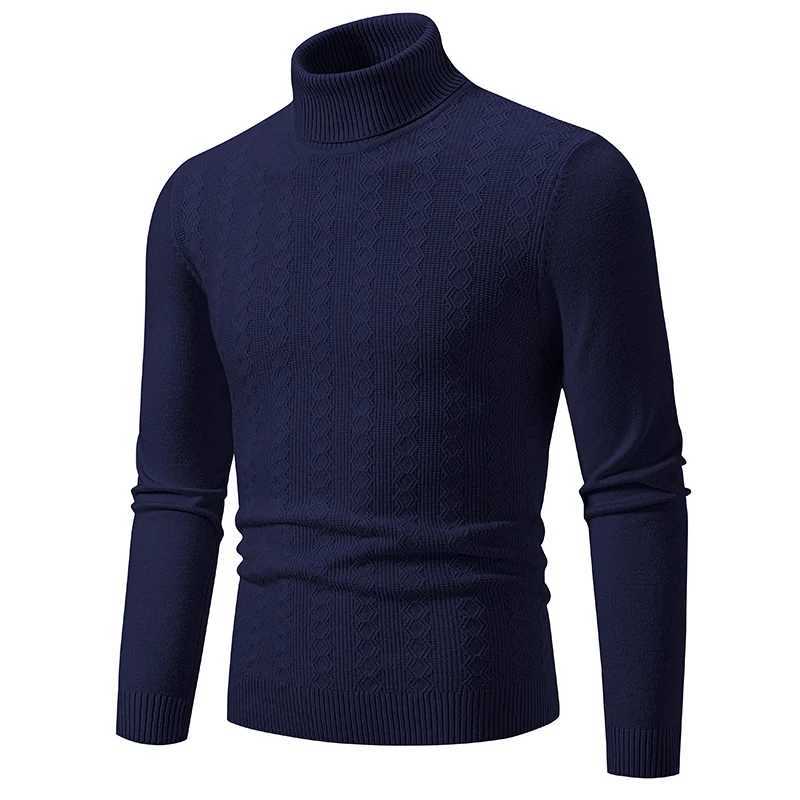New Slim Fit Turtleneck Sweater Men Autumn Winter knitted Pullovers Mens Fashion Casual Warm Knit Turtleneck Pullover Sweaters LX241024