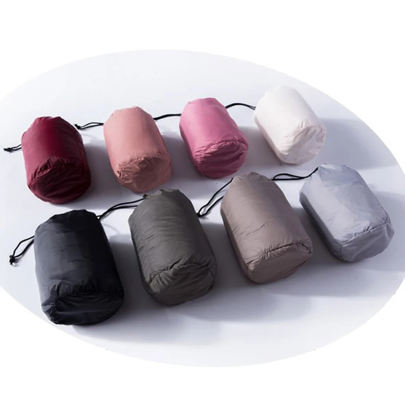 Womens Down Jacket Ultra Light Collarless Duck Down Korean Coat Portable Womens Paddle Coat 241024