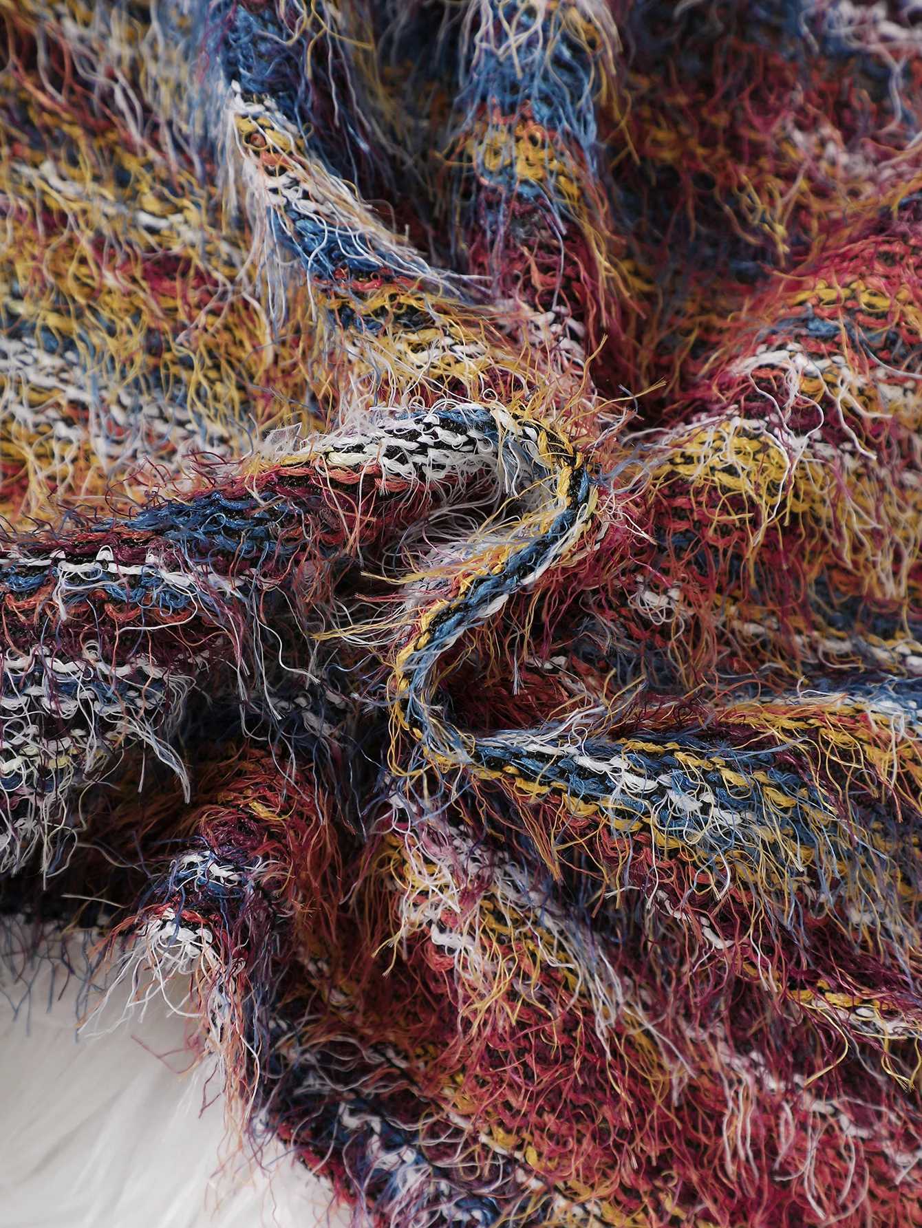 Zhongda Childrens New Product Fashion Knitted Plush Long Cardigan for Girls in Autumn and Winter W241023