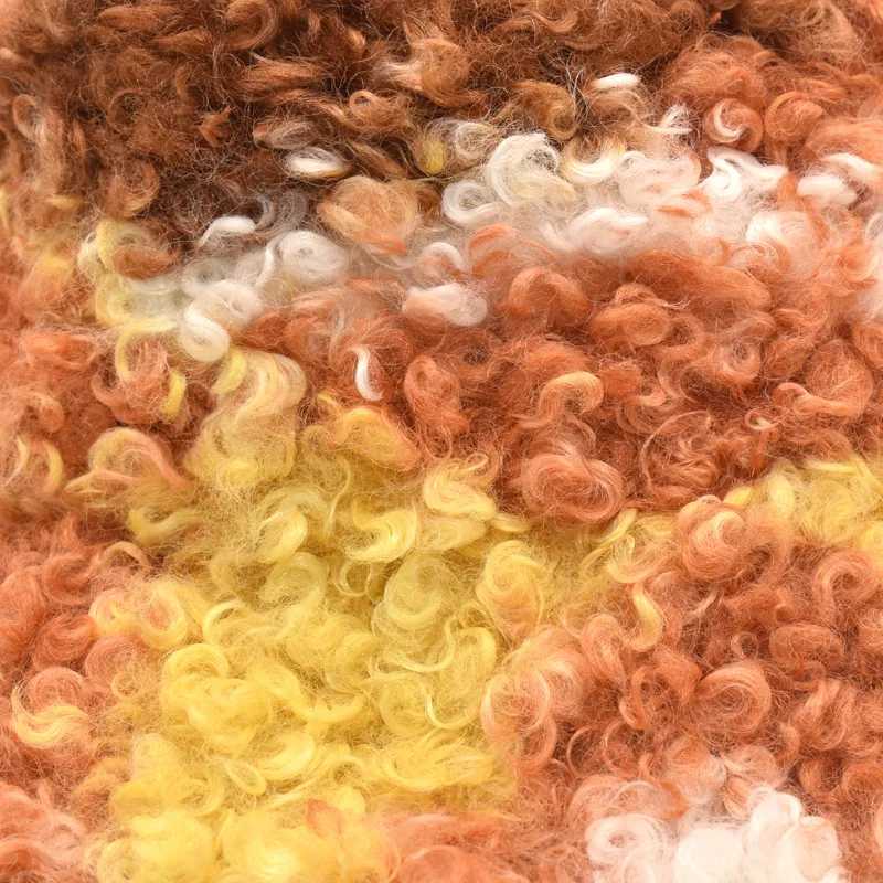 Bucket hat new winter base hat tie dye lamb wool trend female thigh fisherman hat autumn and winter hat X241023