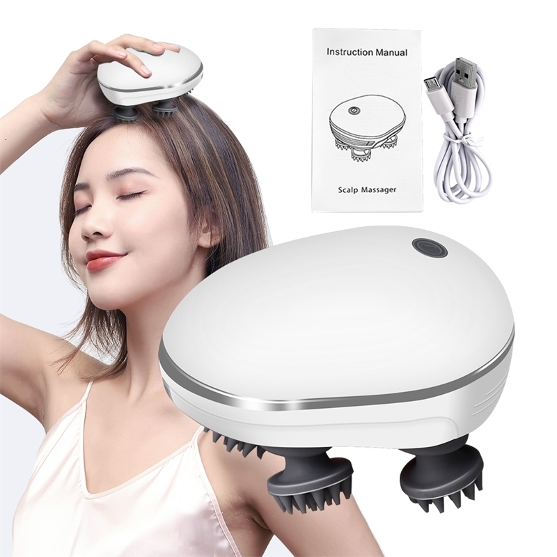 Head Scalp Massager for Red Light Promoting Hair Growth Kneading Vibration Soft Silicone Stress Relax Body Massage Health Care y241023