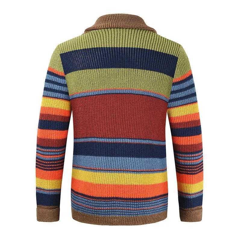 Spring Autumn Fashion Mens V-Neck Collar Cardigan Sweater Slim Fit Cable Knit Patchwork Woolen Long Sleeve Casual Male Top LX241024