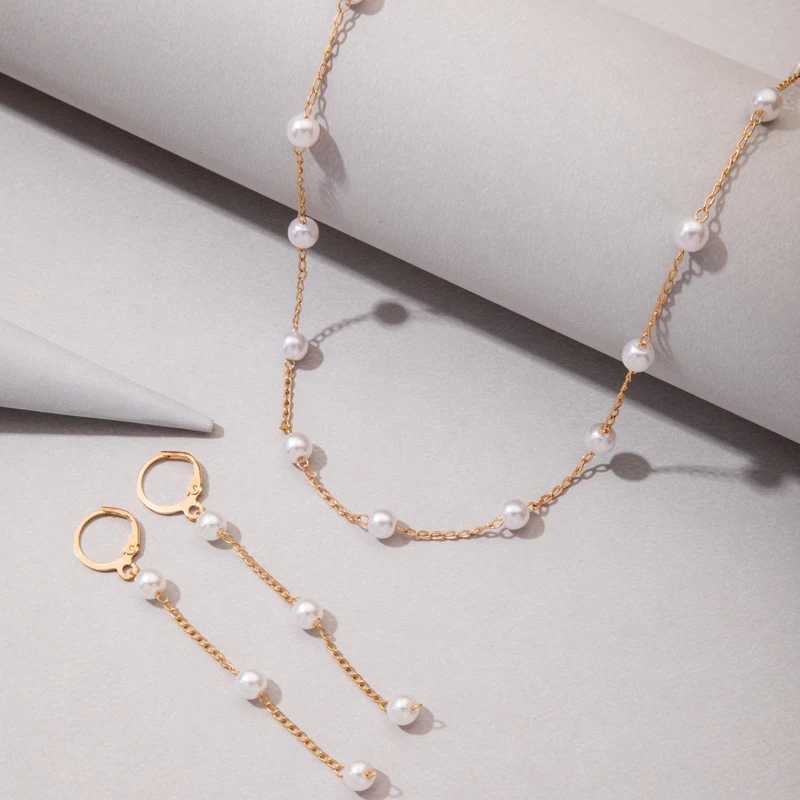 New Beads Womens Necklace Kpop Pearl tassel Earrings Gothic Necklace Jewelry Pendant Necklace Girls Necklace 2023 W241023