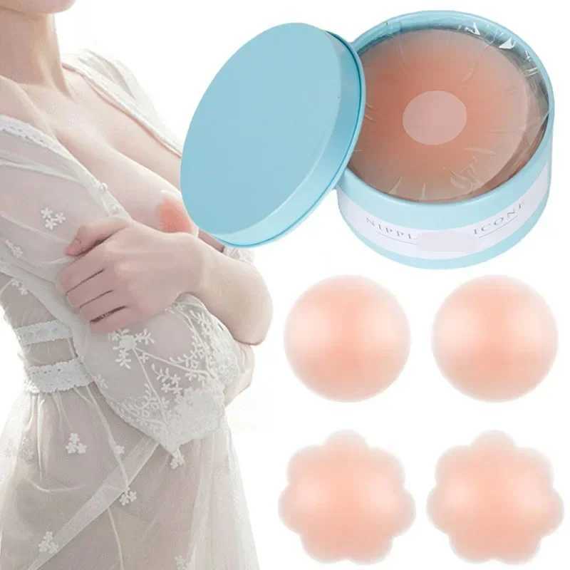 12pcs Invisible Silicone Nipple Covers Reusable Women Breast Petals Lift Bra Pasties Bra Padding Sticker Patch Adhesive PadsXJ241024