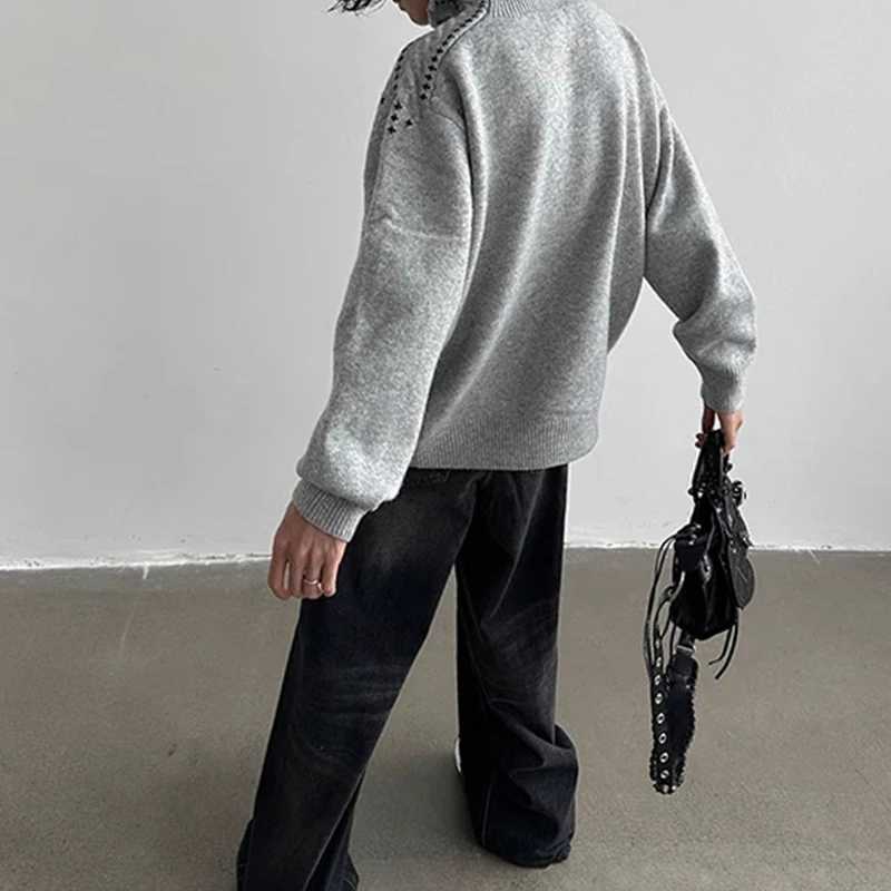 Trendy Long Sleeve Slim Fit Mens Sweater Streetwear Vintage Turtleneck Knitted Pullover Tops For Men 2024 Autumn Basic Sweaters LX241024