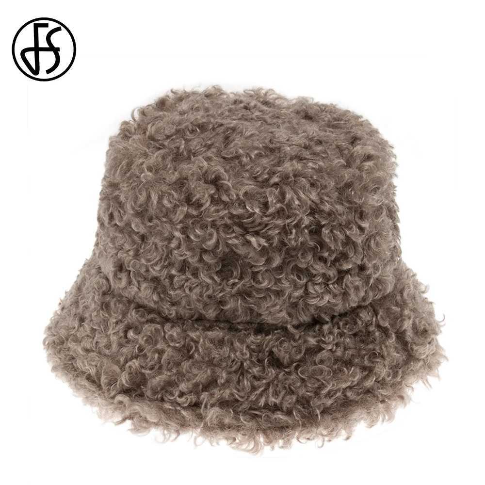 Winter Warm Wool Bucket Hat Mens Windproof Panama Hat Thick Plush Fishermans Hat Brown Beige Text Hat Bob Hme X241023